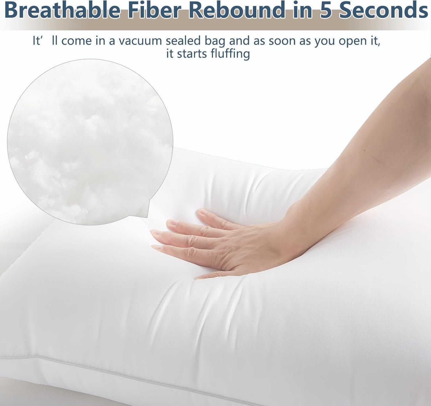 KUSTOMDECO Hotel Collection Bed Pillow for Sleeping Standard Size (50x70 cm) – Super Soft Down Alternative for Side & Back Sleepers – Pack of 1 - Image 4