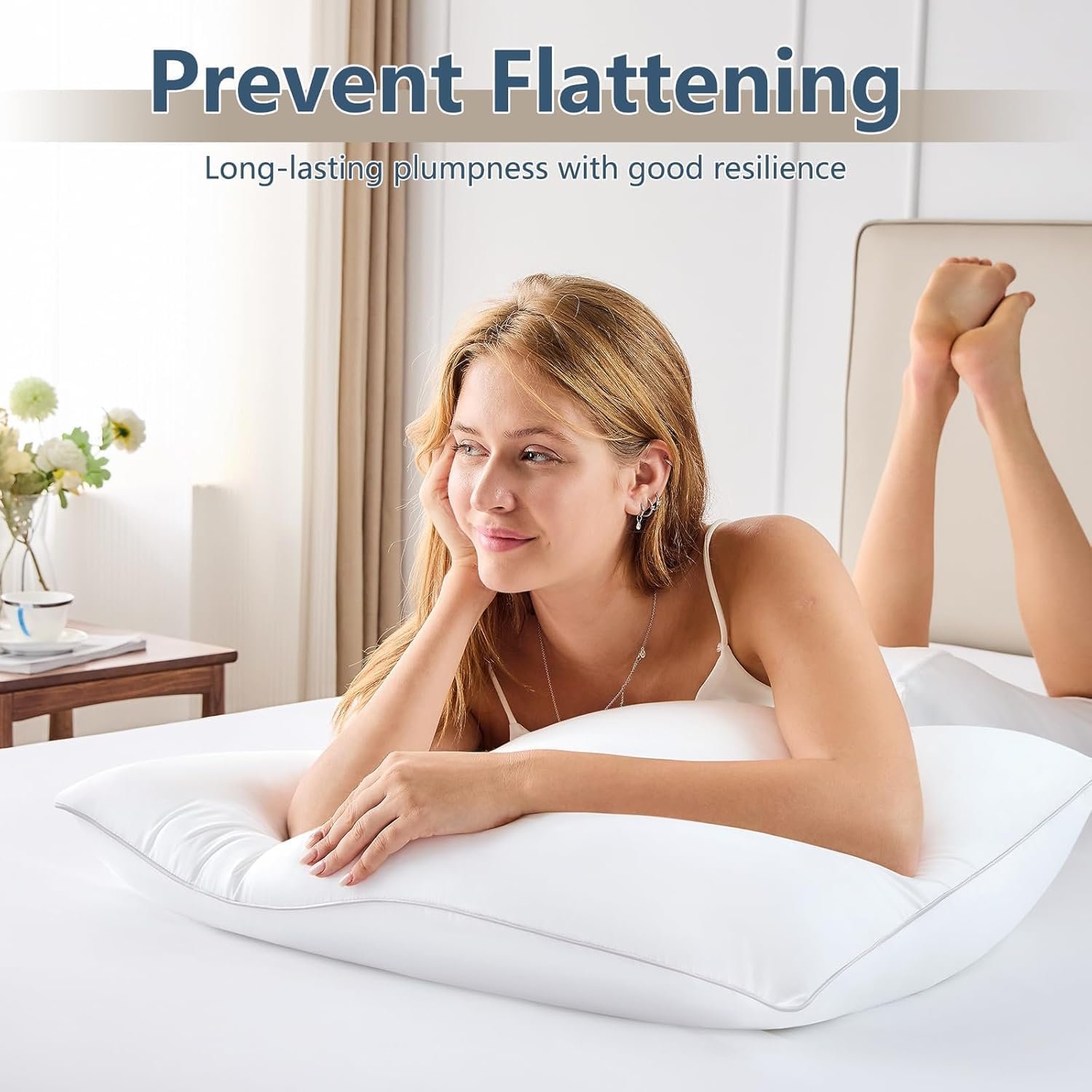 KUSTOMDECO Hotel Collection Bed Pillows for Sleeping King Size (50x80 cm) – Super Soft Down Alternative for Side & Back Sleepers – Pack of 4 - Image 9