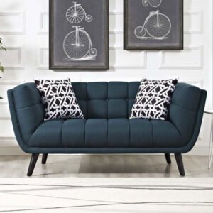 Upholstered Fabric Loveseat - Custom Upholstered Sofa for Living Room, Elegant Design with Premium Comfort