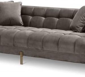 Sofa Sienna Savona grey velvet - Custom Upholstered Sofa for Living Room, Elegant Design with Premium Comfort