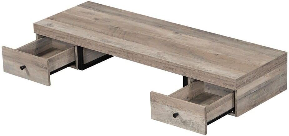 Wall-Mounted Dressing Table - Elegant Dressing Table with Mirror & Storage, Customizable Finish - Image 3