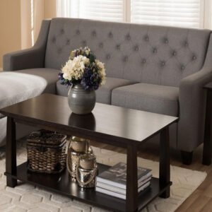 Fabric-Upholstered Tufted 2-Seater Sectional Sofa - Custom Upholstered Sofa for Living Room, Elegant Design with Premium Comfort