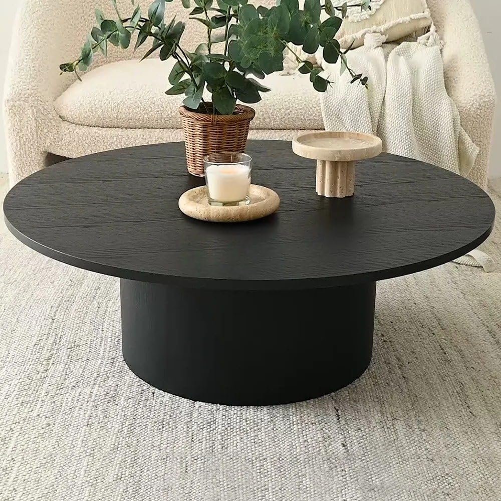 Pedestal 40″ Coffee Table - Modern Center Table, Perfect for Living Rooms