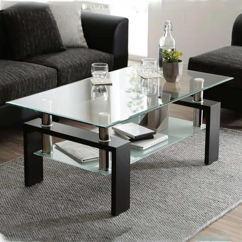 Kustom Deco Kissena 4 Legs Coffee Table - Elegant Coffee Table for Living Room, Modern Centerpiece Design - Image 2