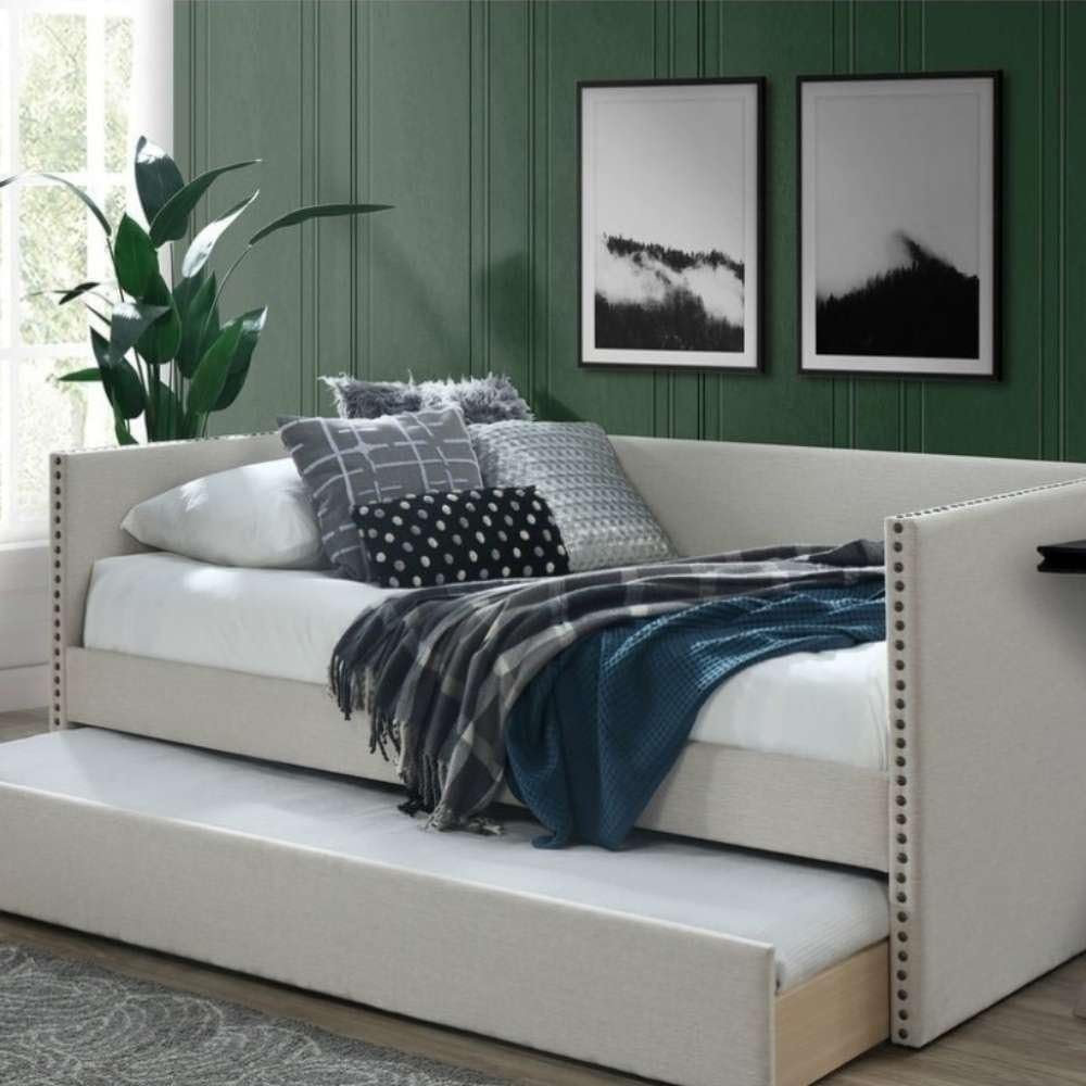 Franklin Daybed with Trundle - Versatile Upholstered Daybed, Perfect for Lounging or Guest Rooms