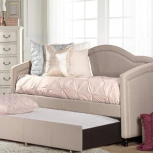 Jasmine Dove Grey Daybed with Trundle - Versatile Upholstered Daybed, Perfect for Lounging or Guest Rooms