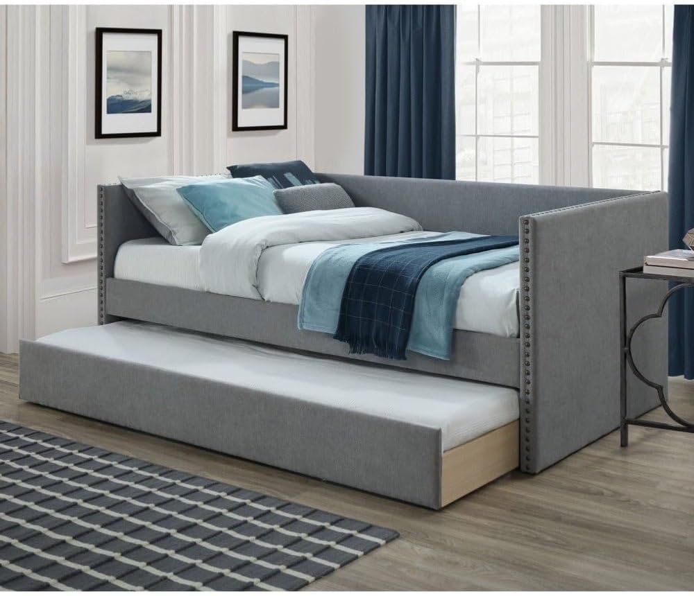Franklin Daybed with Trundle - Versatile Upholstered Daybed, Perfect for Lounging or Guest Rooms - Image 4