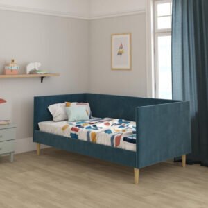 Flint Mid Century Velvet Daybed - Versatile Upholstered Daybed, Perfect for Lounging or Guest Rooms