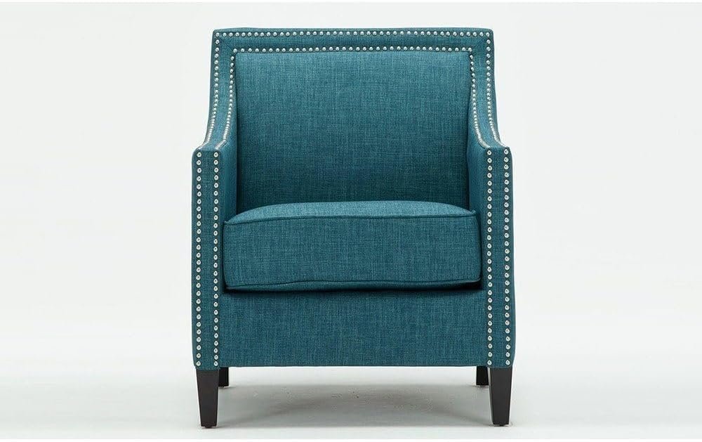 Tanner Teal Accent Chair - Stylish Upholstered Accent Chair, Custom Design for Living Room or Office - Image 3