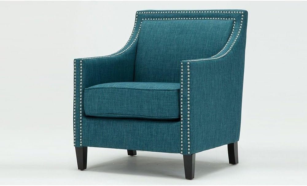 Tanner Teal Accent Chair - Stylish Upholstered Accent Chair, Custom Design for Living Room or Office - Image 4