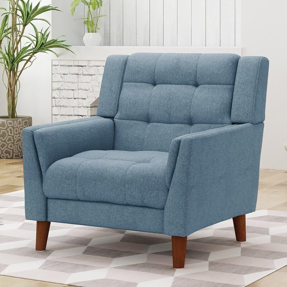 Davidas Wide Tufted Armchair - Stylish Upholstered Accent Chair, Custom Design for Living Room or Office
