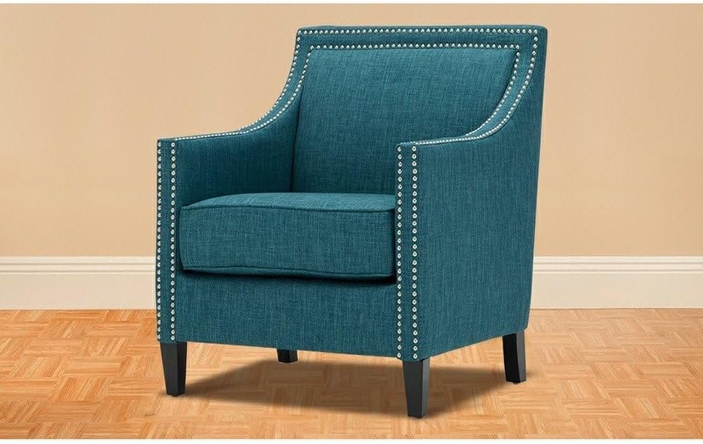 Tanner Teal Accent Chair - Stylish Upholstered Accent Chair, Custom Design for Living Room or Office - Image 2