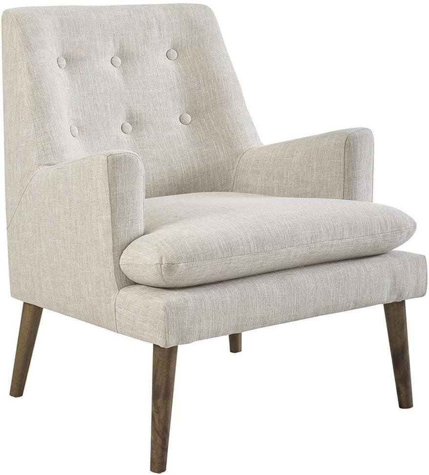 Leisure Upholstered Lounge Chair in Beige - Stylish Upholstered Accent Chair, Custom Design for Living Room or Office - Image 2