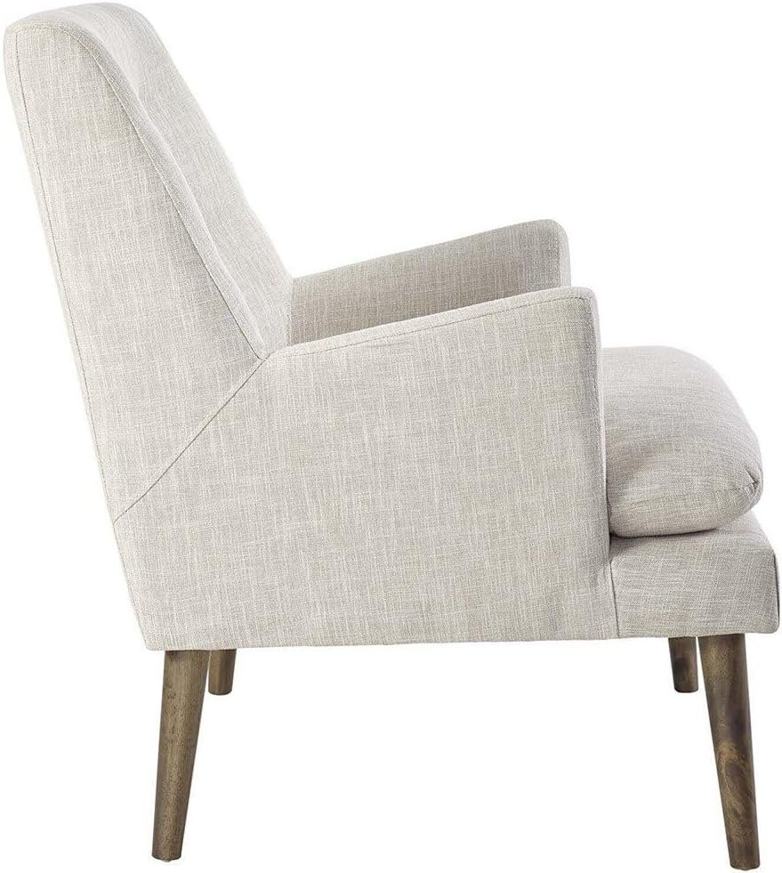 Leisure Upholstered Lounge Chair in Beige - Stylish Upholstered Accent Chair, Custom Design for Living Room or Office - Image 3