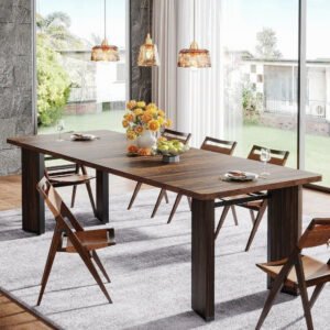 78 inch Large Wood Dining Table - Modern Dining Table or Chair Set, Ideal for Elegant Dining Spaces