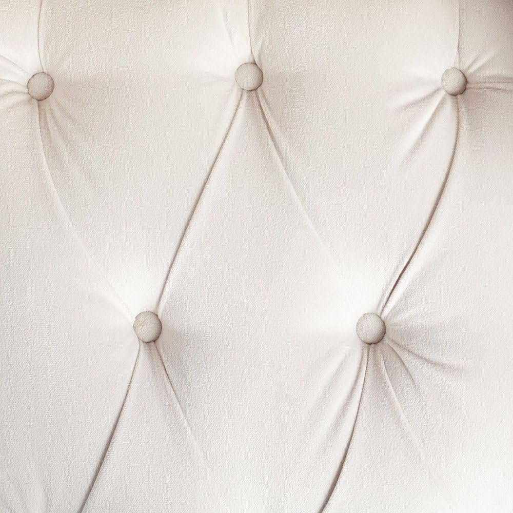 Ivory Velvet Tufted Accent Chair - Stylish Upholstered Accent Chair, Custom Design for Living Room or Office - Image 5