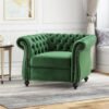 Chesterfield Club Chair - Stylish Upholstered Accent Chair, Custom Design for Living Room or Office