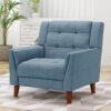 Davidas Wide Tufted Armchair - Stylish Upholstered Accent Chair, Custom Design for Living Room or Office
