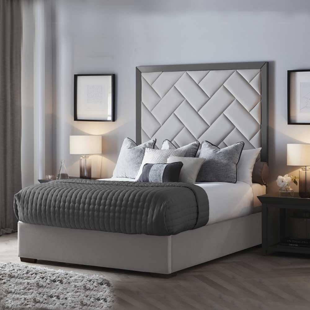 Zen Zone Cross Blockwork Style Headboard Bed - Customizable Design for UAE Bedrooms