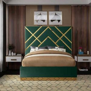 Restful Retreat Luxury Velvet Upholstered Bed - Customizable Design for UAE Bedrooms