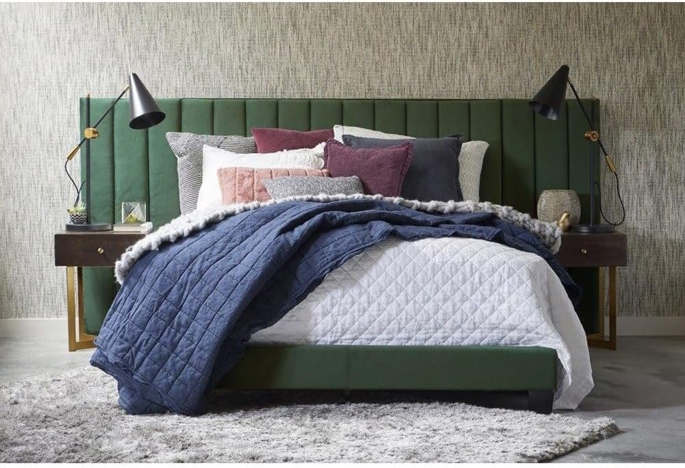 Dream Catcher Channeled Wall Upholstered Bed - Customizable Design for UAE Bedrooms - Image 2