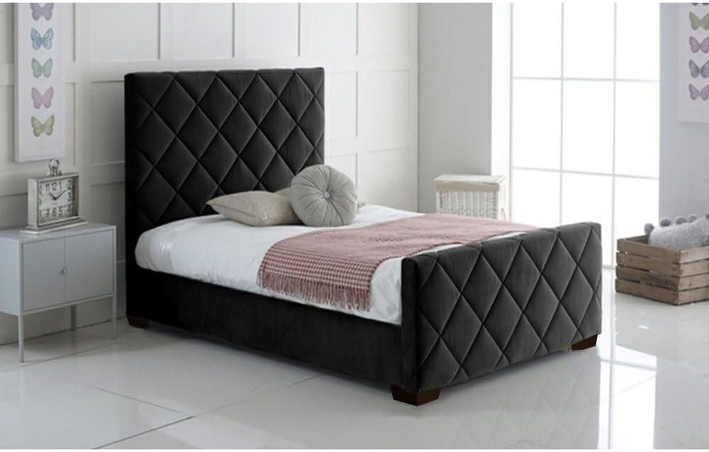 Meadow Twin Velvet Upholstered Bed Frame - Customizable Design for UAE Bedrooms - Image 3