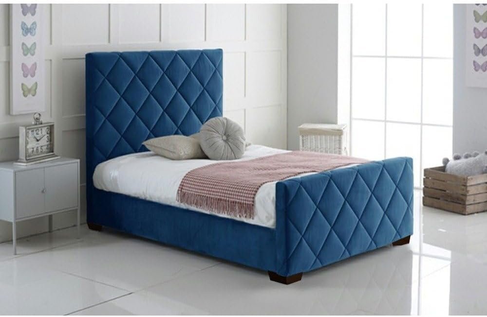 Meadow Twin Velvet Upholstered Bed Frame - Customizable Design for UAE Bedrooms - Image 4