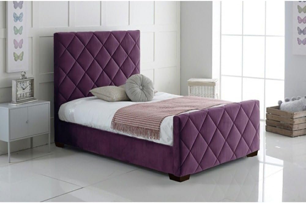 Meadow Twin Velvet Upholstered Bed Frame - Customizable Design for UAE Bedrooms - Image 5