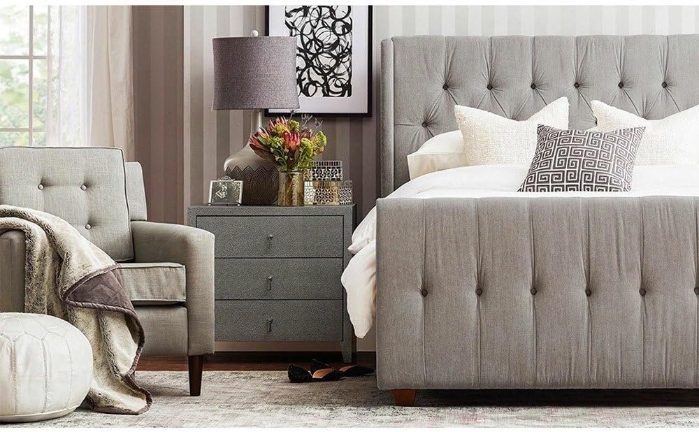 Zolie Fabric Upholstered Button Tufted Bed - Customizable Design for UAE Bedrooms - Image 3