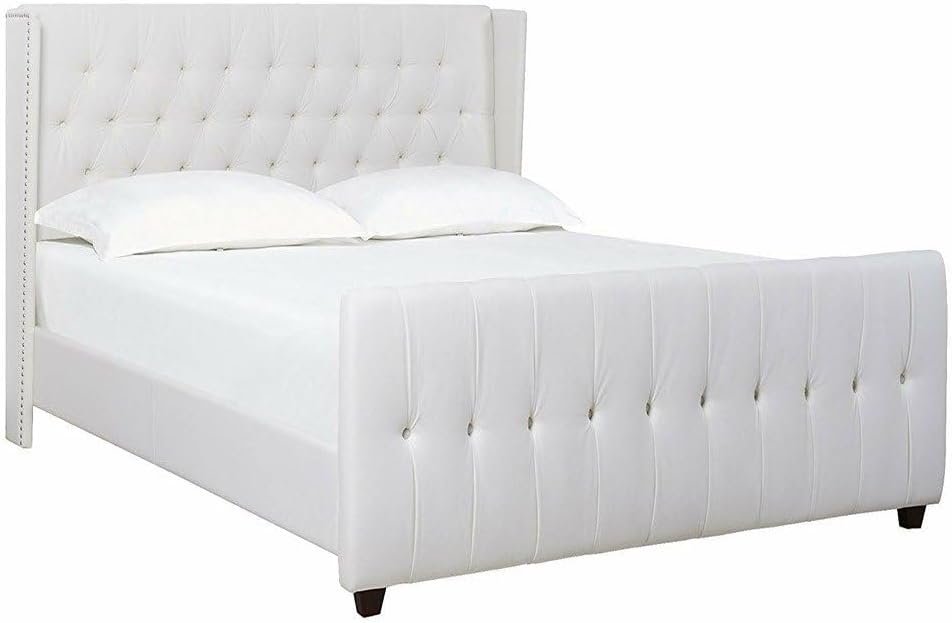 Zolie Fabric Upholstered Button Tufted Bed - Customizable Design for UAE Bedrooms - Image 5
