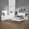 Supreme Simple & Elegant White Wood Bed - Customizable Design for UAE Bedrooms
