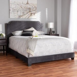 Zaida One Bed With Nail Head Design - Customizable Design for UAE Bedrooms