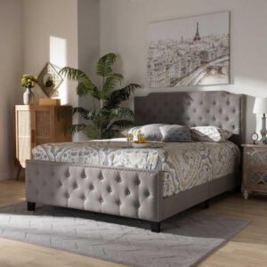Grace Upholstered Button-tufted Panel Bed - Customizable Design for UAE Bedrooms