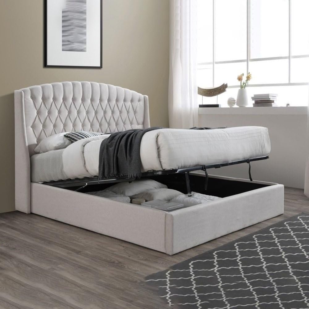 Antica Hydraulic Storage Fabric Bed - Customizable Design for UAE Bedrooms