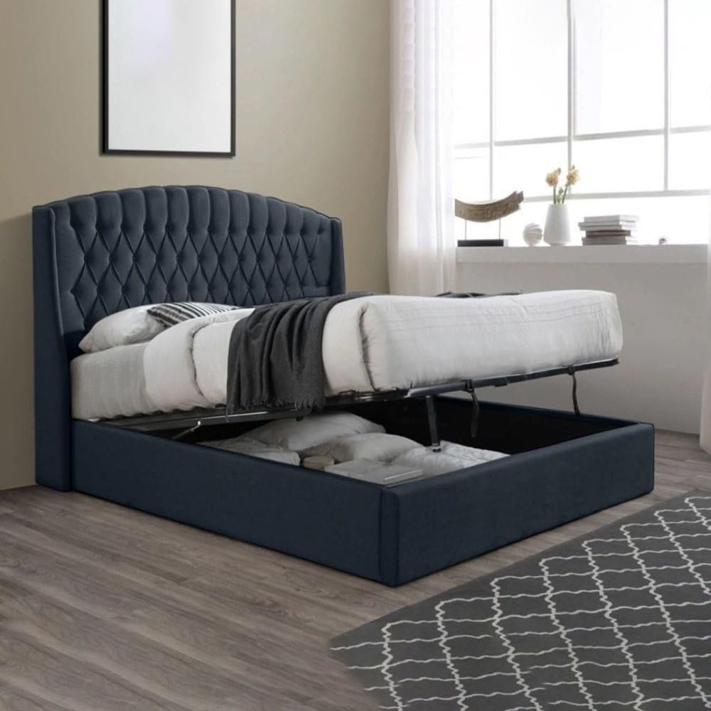 Antica Hydraulic Storage Fabric Bed - Customizable Design for UAE Bedrooms - Image 2
