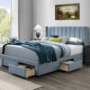 Oakland Storage Velvet Bed - Customizable Design for UAE Bedrooms