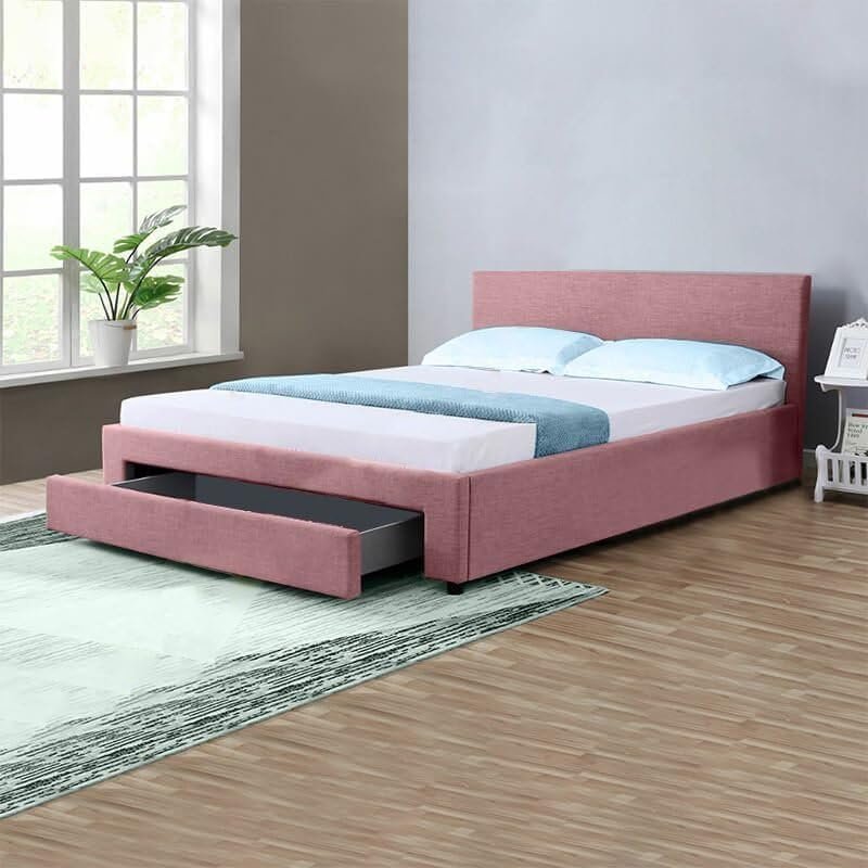 Lana Storage Bed – Pink - Customizable Design for UAE Bedrooms