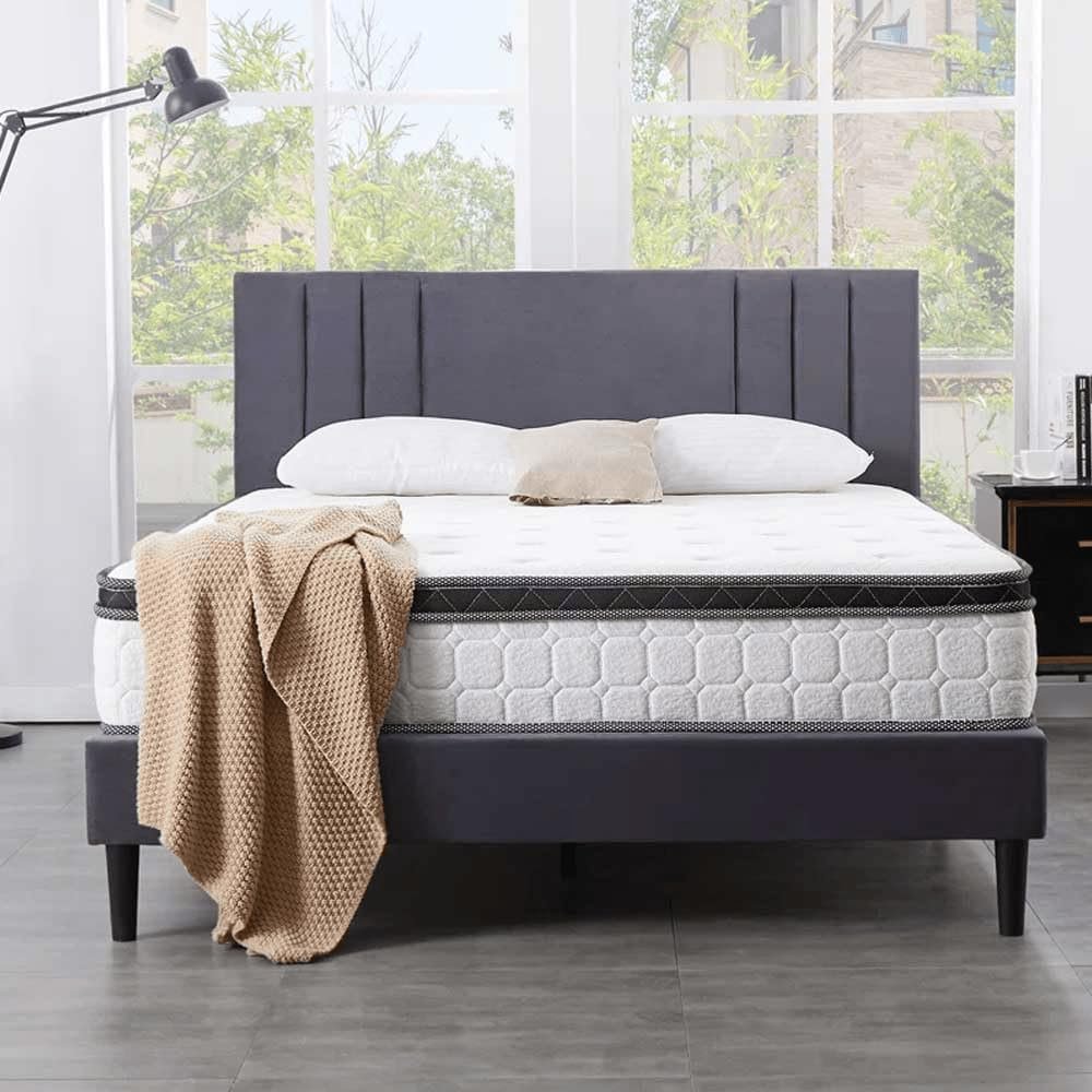 Linen Upholstered bed - Customizable Design for UAE Bedrooms - Image 2