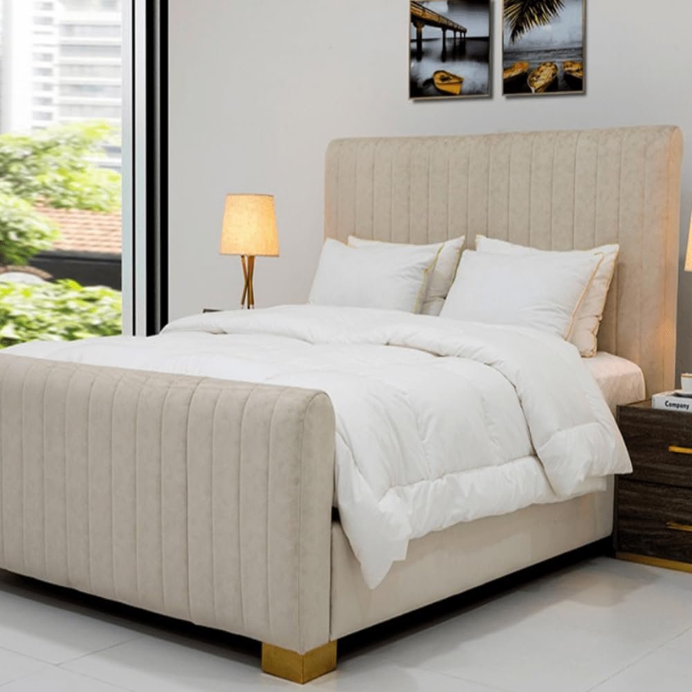 Elegant Upholstered Bed - Customizable Design for UAE Bedrooms