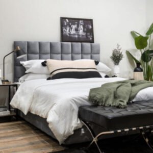 Oxford Classic Velvet Bed - Customizable Design for UAE Bedrooms