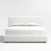 Lotus Haven Linen Fabric Upholstered Bed - Customizable Design for UAE Bedrooms