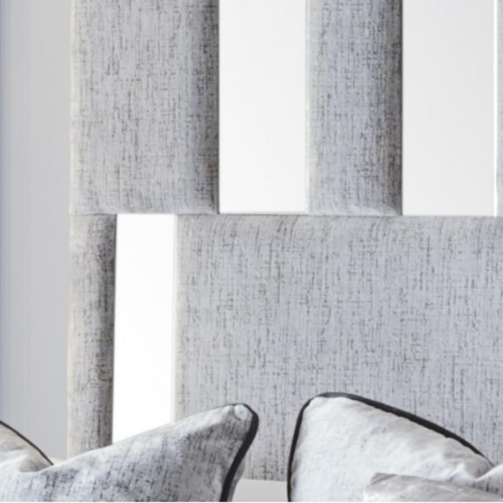 Carme Modern Wall Panel Mirror Velvet Fabric Bed - Customizable Design for UAE Bedrooms - Image 5