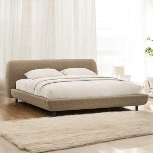 Firenze Italian Style Beige Colour Bed - Customizable Design for UAE Bedrooms