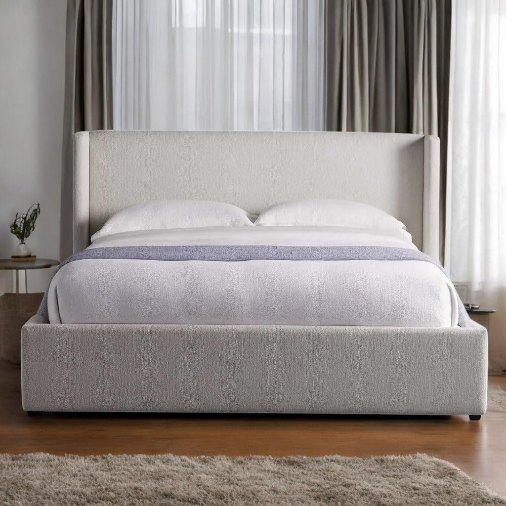Moderno Comfy Off-White Bed - Customizable Design for UAE Bedrooms - Image 2