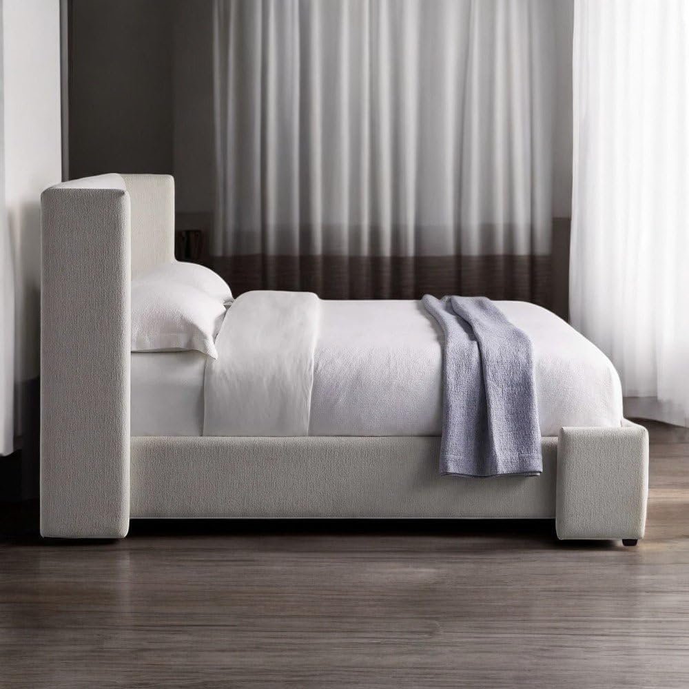 Moderno Comfy Off-White Bed - Customizable Design for UAE Bedrooms - Image 3