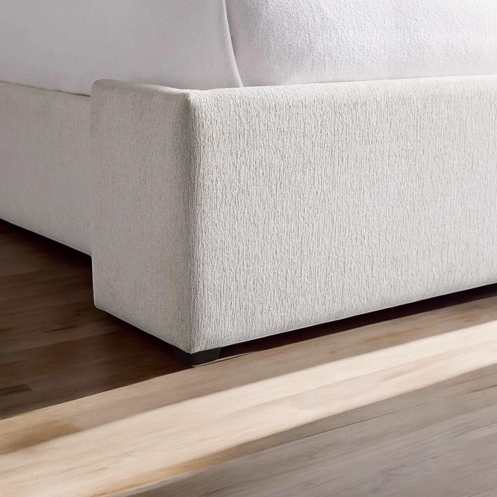 Moderno Comfy Off-White Bed - Customizable Design for UAE Bedrooms - Image 4