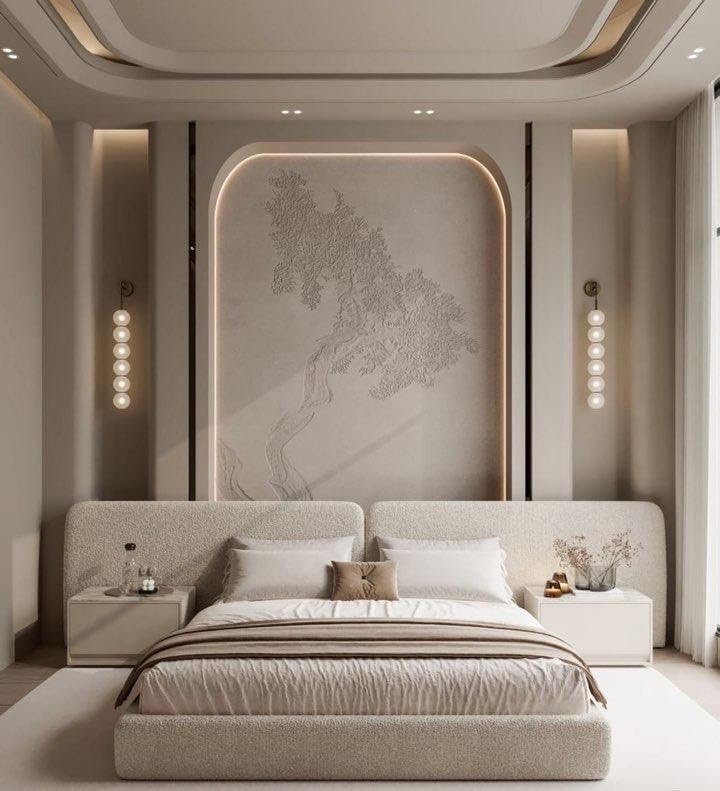 The Balmoral Boucle Bed - Customizable Design for UAE Bedrooms