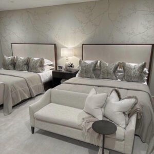 The Buckingham Wooden Trim Bed - Customizable Design for UAE Bedrooms