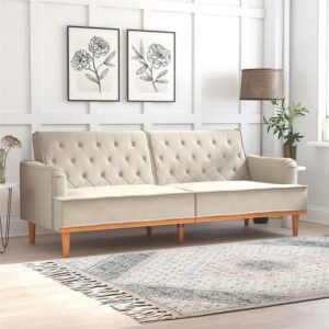 Stella Twin Wide Tufted Back Sofa - Custom Upholstered Sofa for Living Room, Elegant Design with Premium Comfort