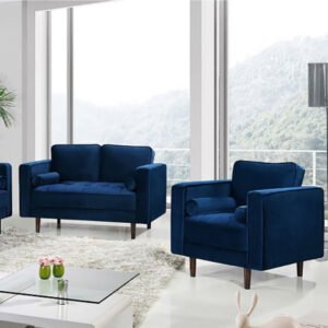Velvet Fabric Contemporary Tufted Sofa - Custom Upholstered Sofa for Living Room, Elegant Design with Premium Comfort